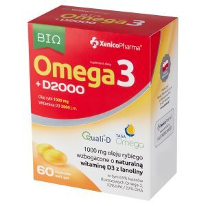 bio Omega3 + D3 2000, 60 kapsułek softgel